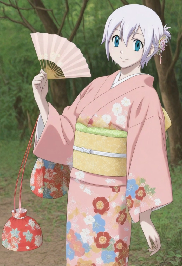 Ảnh Lisanna Strauss mặc kimono