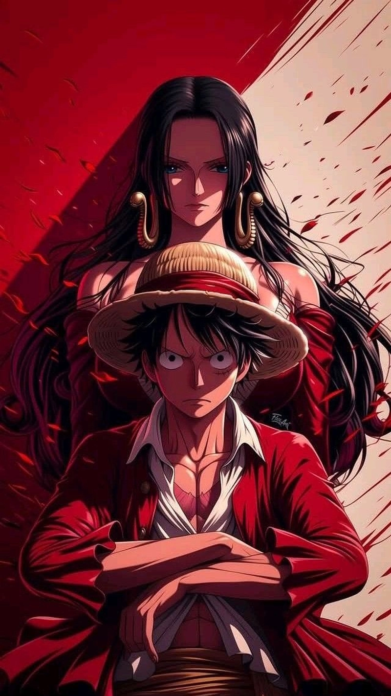 Ảnh Luffy bên Boa Hancock