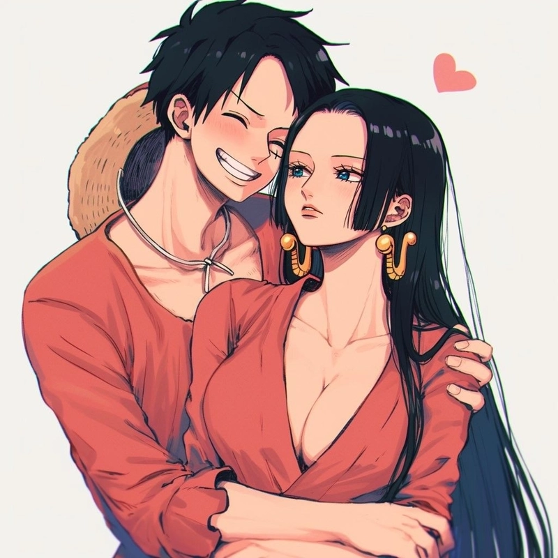 Ảnh Luffy và Boa Hancock cưng
