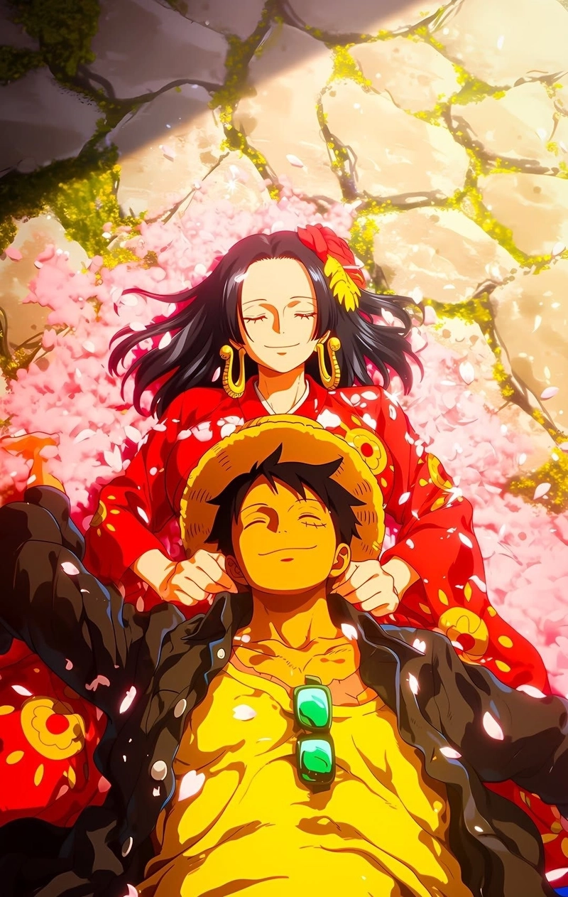 Ảnh Luffy và Boa Hancock tình yêu