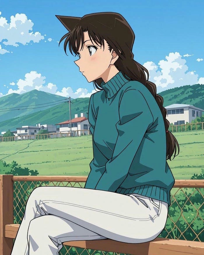 Mori Ran tóc nâu xinh đẹp