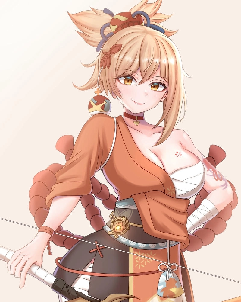 Ảnh Naganohara Yoimiya nhí nhảnh đáng yêu