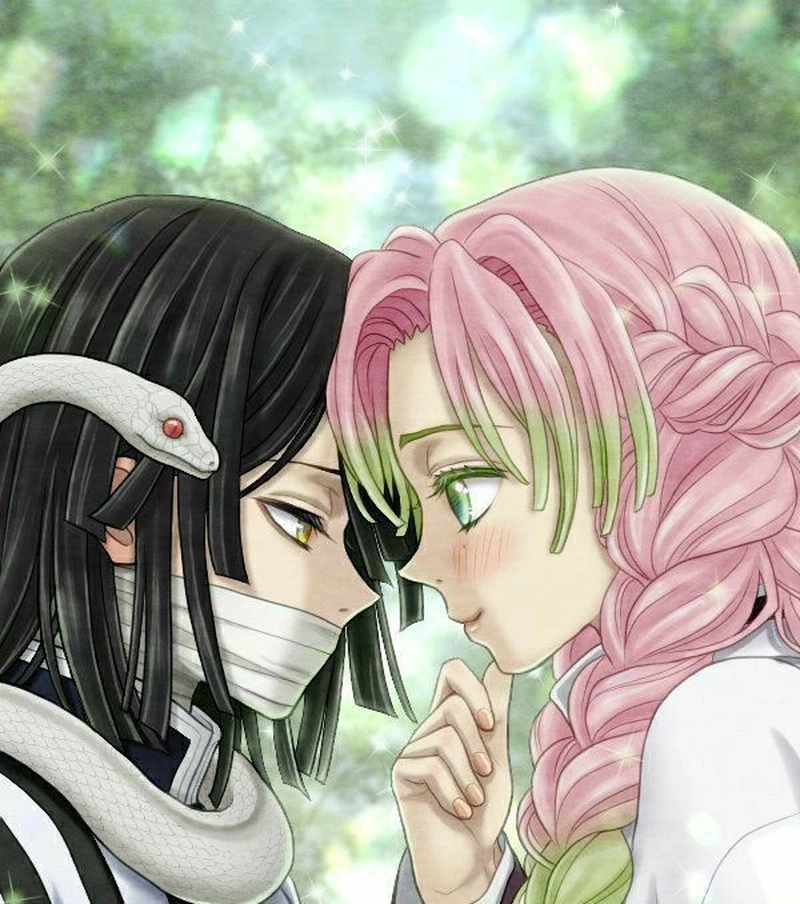 Ảnh Obanai cùng Mitsuri cute