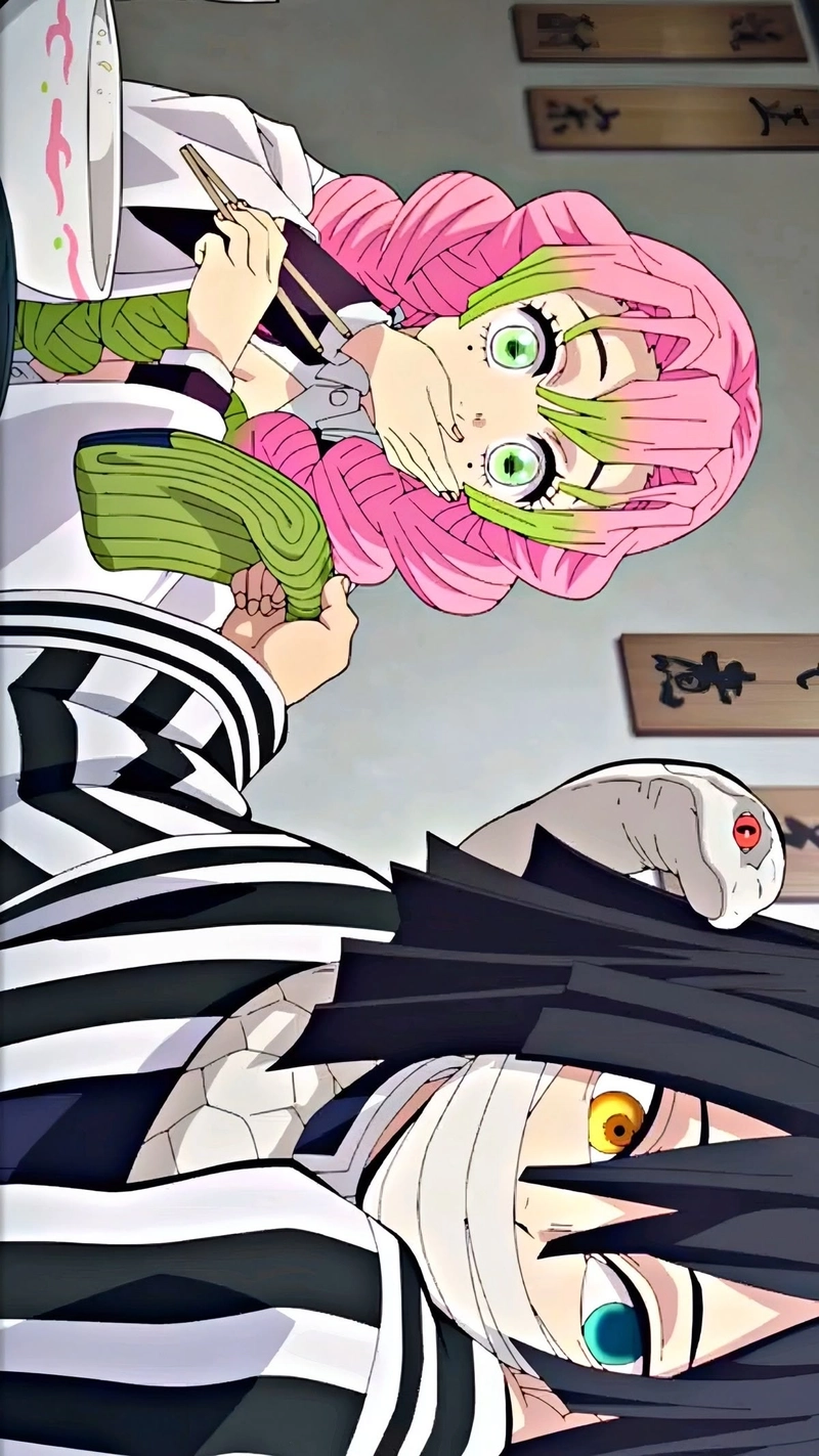 Ảnh Obanai và Mitsuri tình yêu