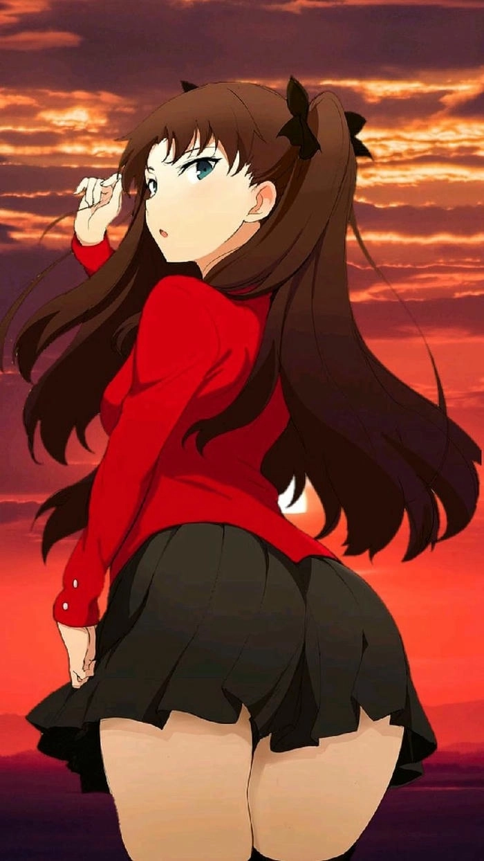 Hình gái anime Rin Tohsaka cute 
