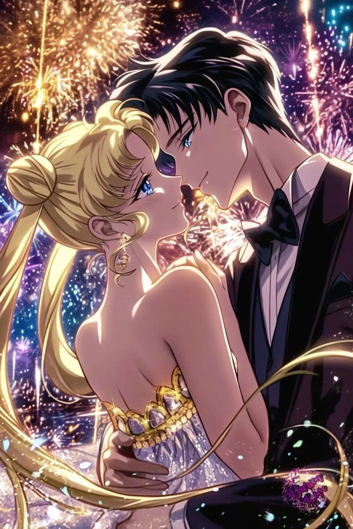 Ảnh Usagi và Mamoru tình cảm