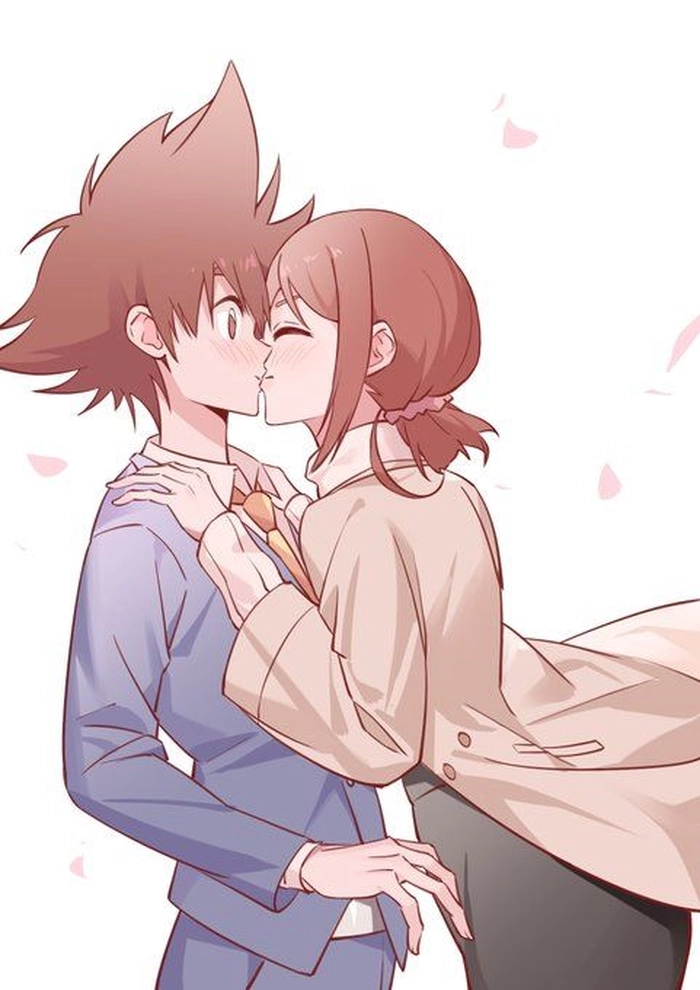 Ảnh anime Taichi và Hikari cute