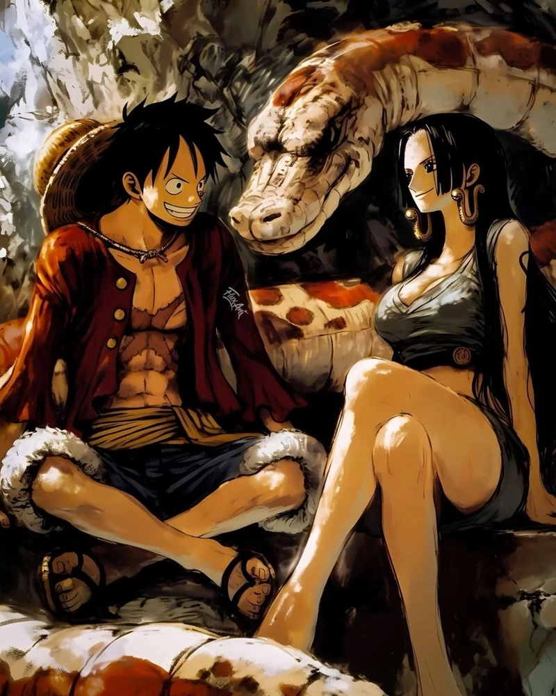 Ảnh cặp đôi Luffy và Boa Hancock