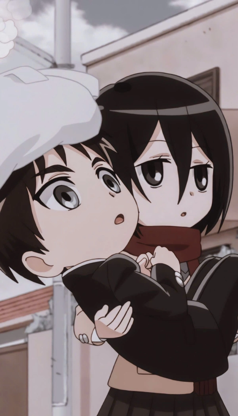 Ảnh đẹp Eren và Mikasa