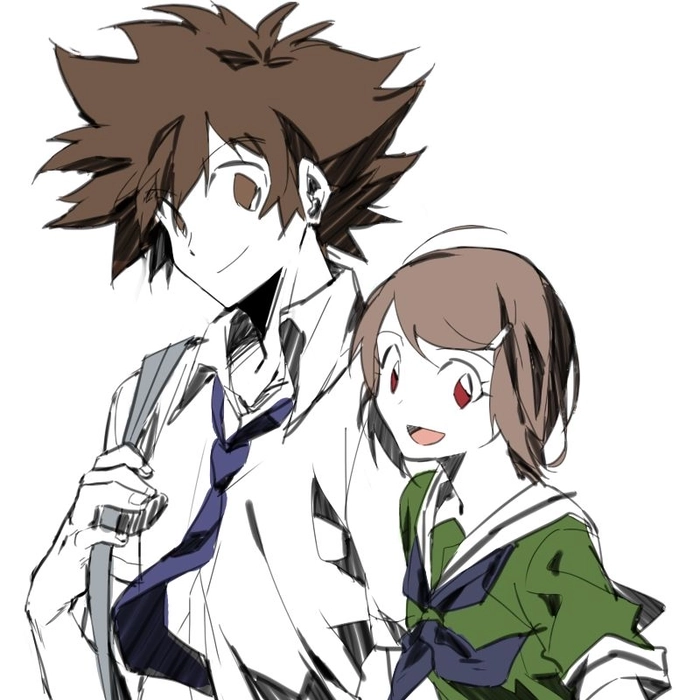 Ảnh đẹp Taichi và Hikari anime