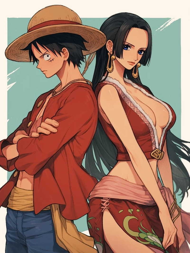 Ảnh đôi Luffy và Boa Hancock