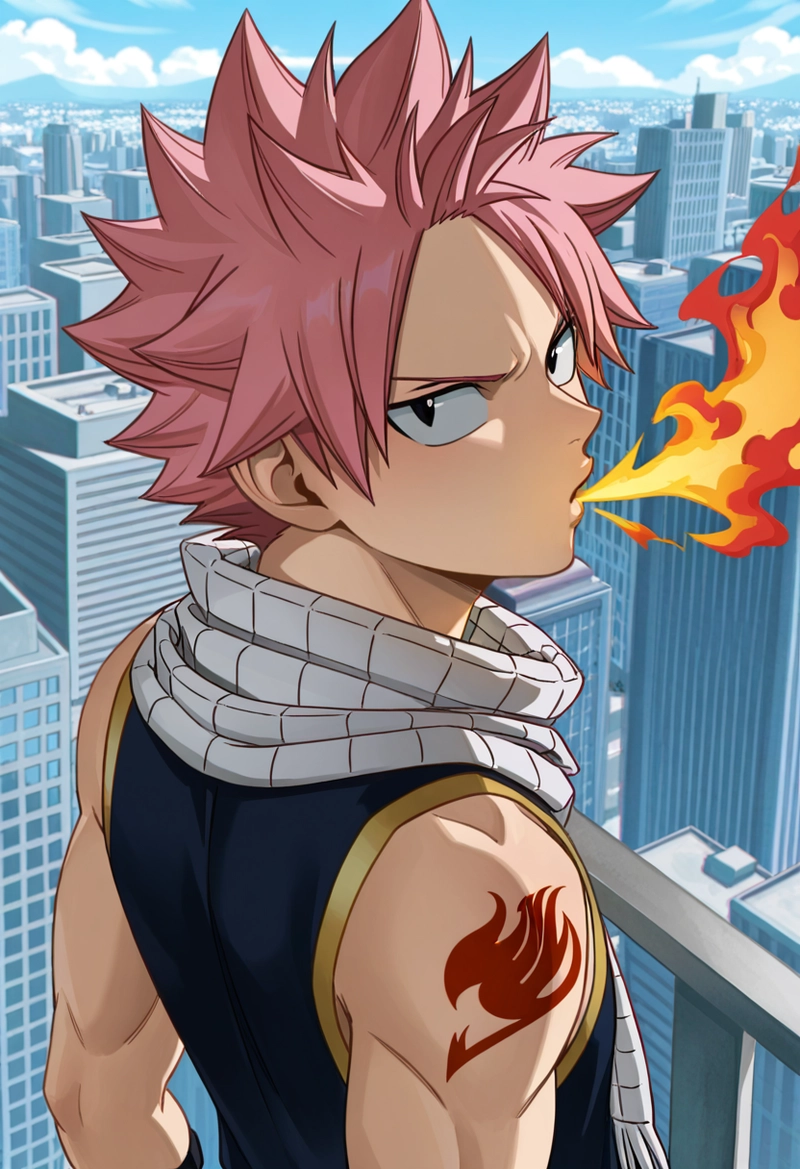 Ảnh natsu dragneel thổi lửa