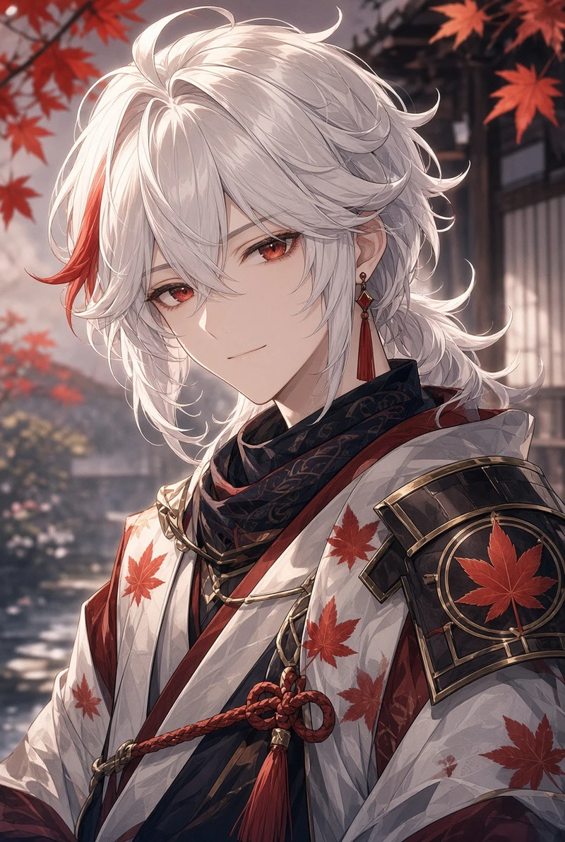 Chàng trai tóc trắng đỏ Kaedehara Kazuha Genshin