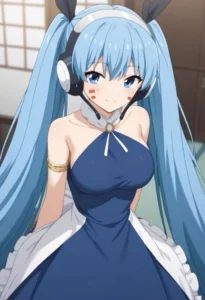 Hermit Mio mặc váy