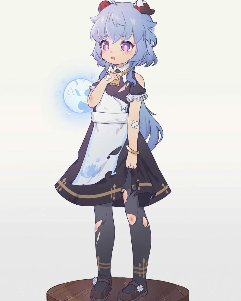 Hình Ganyu mềm mại dễ thương