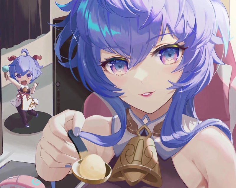 Hình Ganyu ngọt ngào dễ mến