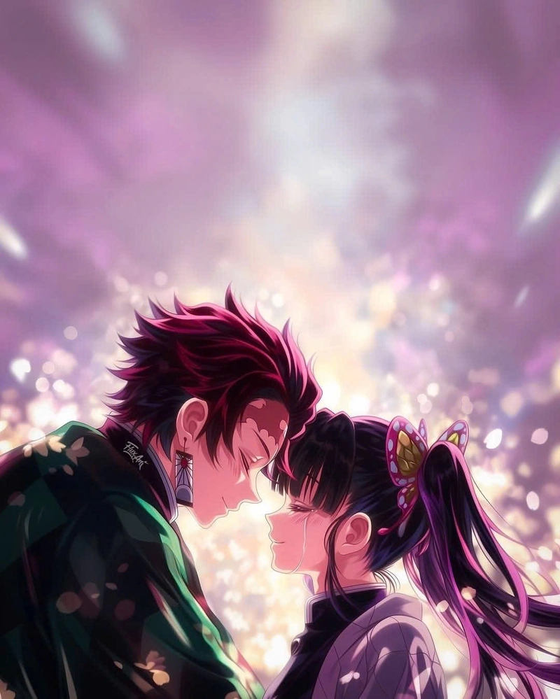 Hình Kanao cùng Tanjiro đáng yêu