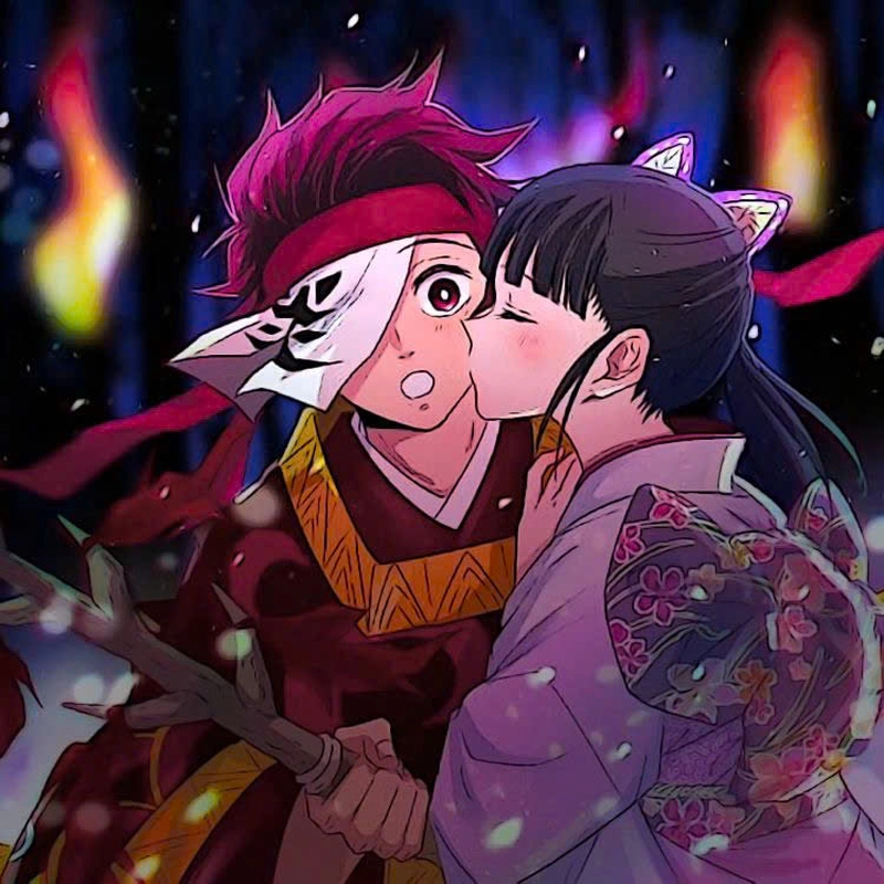 Hình Kanao và Tanjiro anime cute