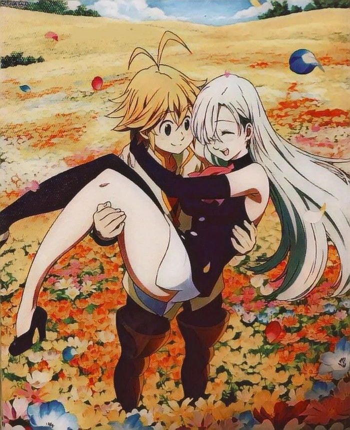 Hình Meliodas Elizabeth hạnh phúc