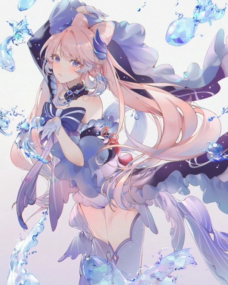 Hình Sangonomiya Kokomi đáng yêu