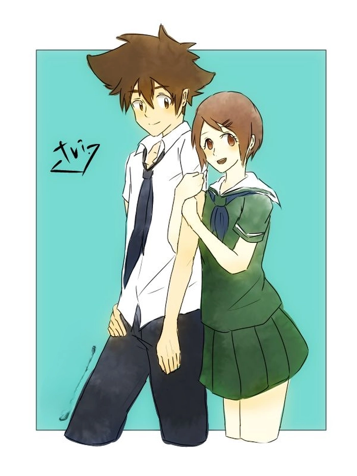 Hình Taichi cùng Hikari dễ thương