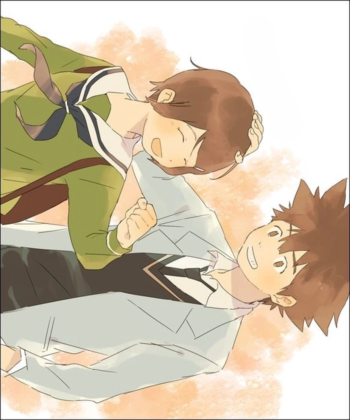 Hình Taichi và Hikari tình tứ dễ thương