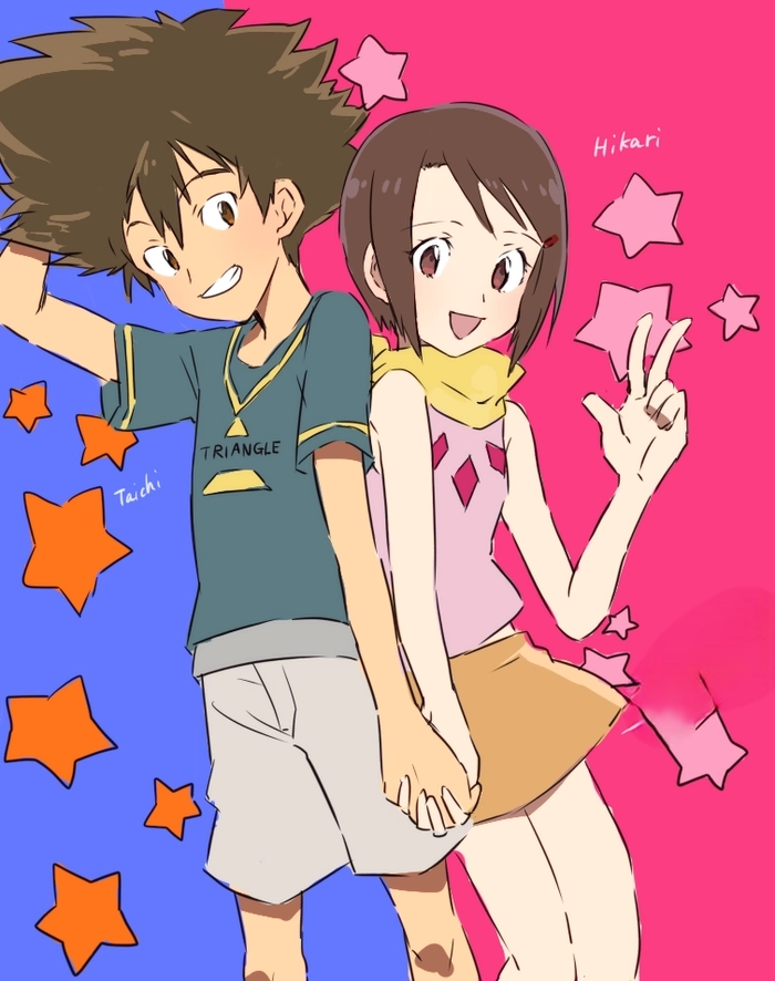 Hình Taichi và Hikari tình tứ