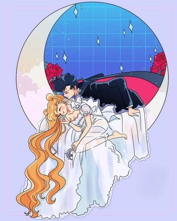 Hình Usagi Mamoru tình tứ