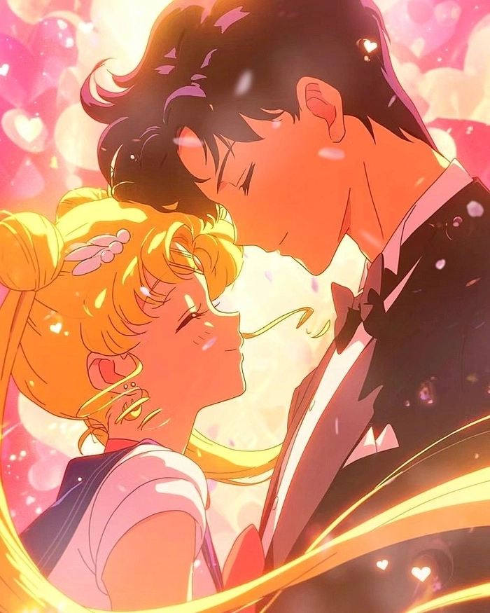 Hình Usagi và Mamoru cute