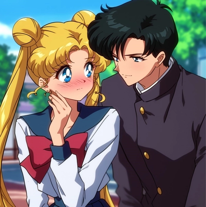 Hình Usagi và Mamoru đẹp lung linh