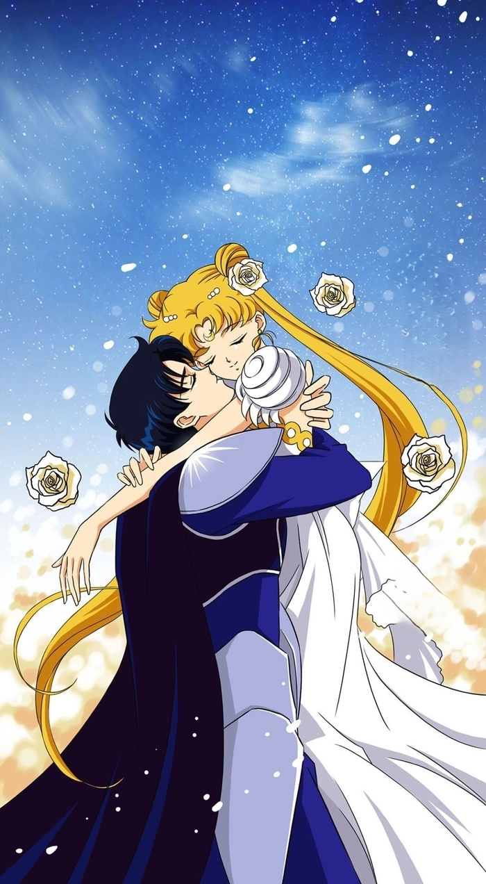 Hình Usagi và Mamoru rất lãng mạn