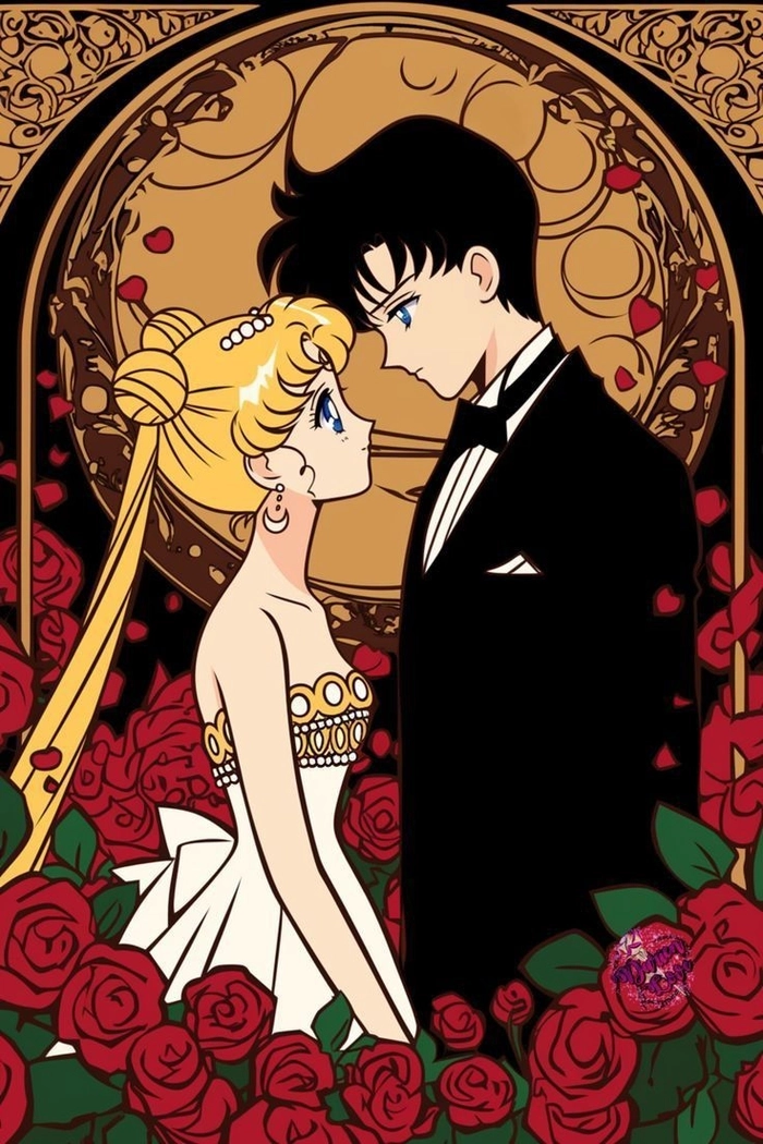 Hình Usagi và Mamoru tình yêu