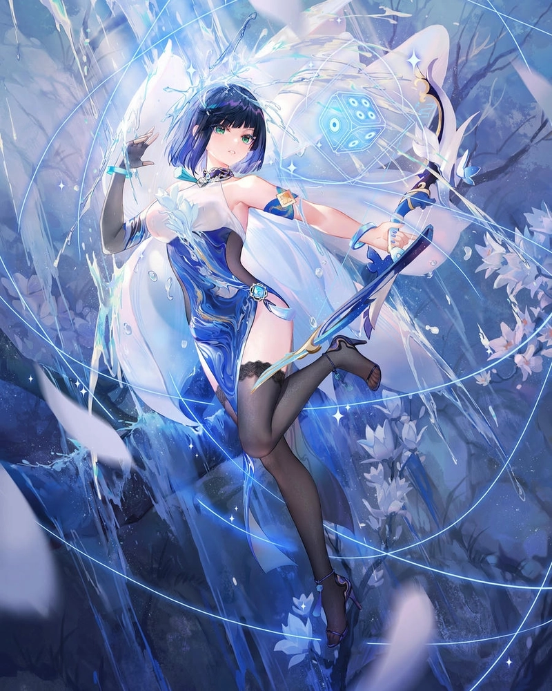 Hình Yelan đáng yêu dễ thương