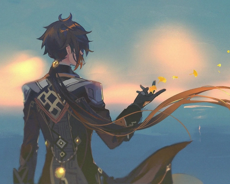 Hình Zhongli lạnh lùng