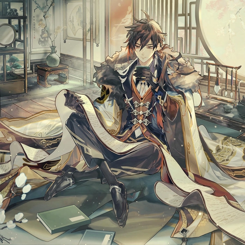 Hình Zhongli phong thái