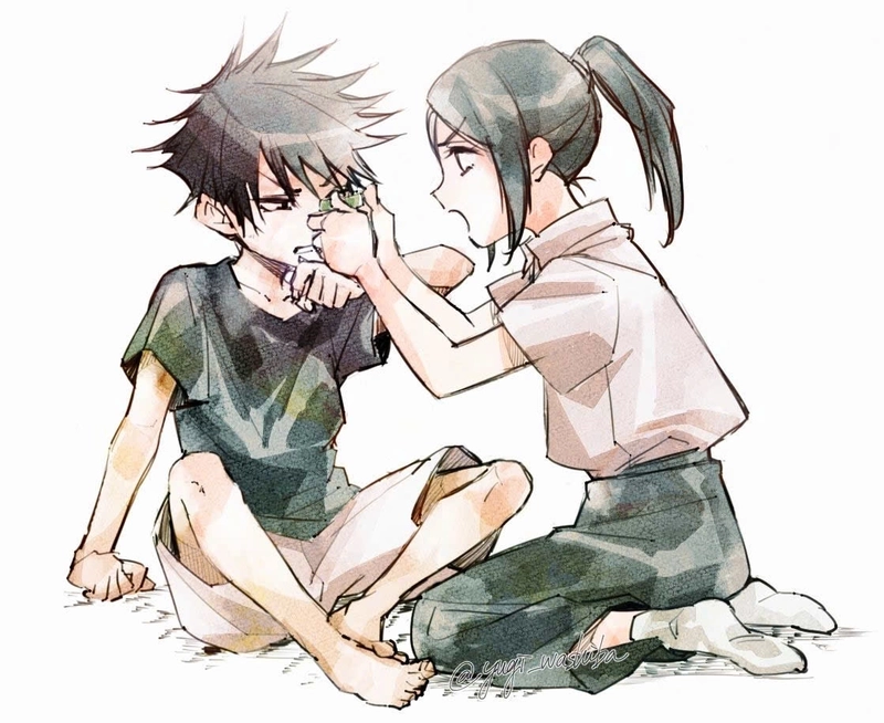 Hình ảnh Megumi với Tsumiki đáng yêu