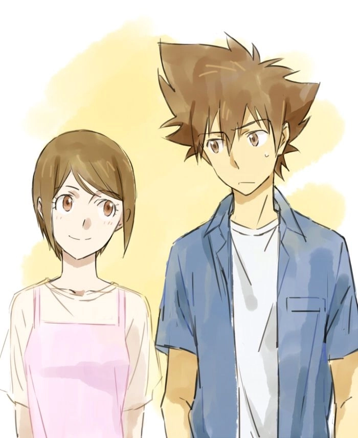 Hình anime Taichi và Hikari cute