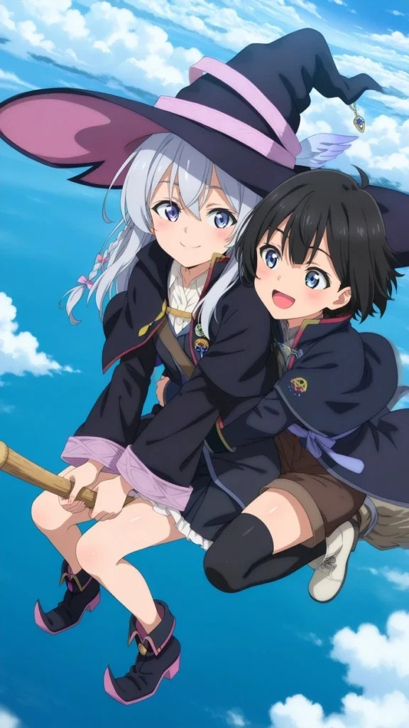 Hình cute Elaina và Saya cùng nhau