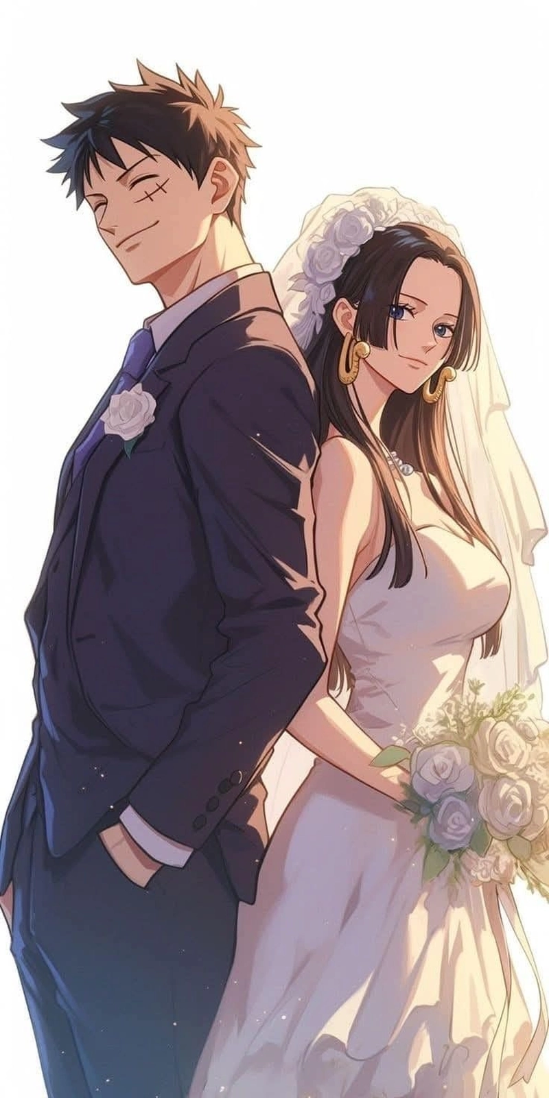 Hình đẹp Luffy và Boa Hancock