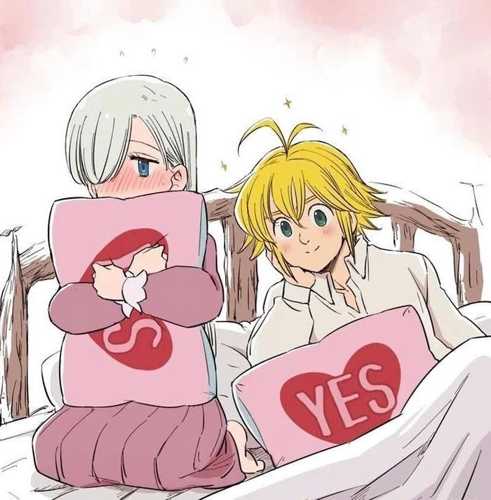 Hình đôi Meliodas Elizabeth lãng mạn