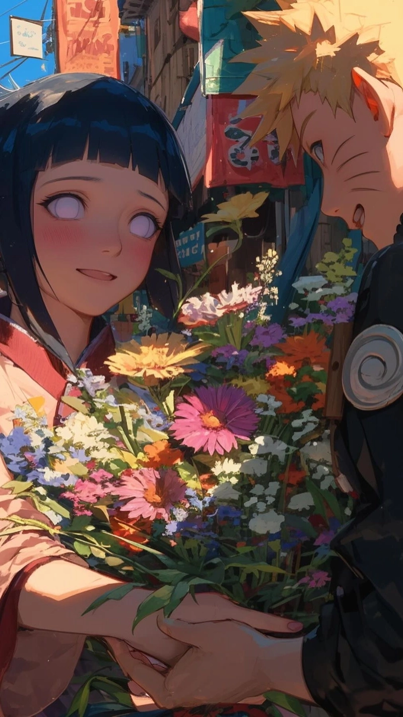 Hình đôi Naruto và Hinata đáng yêu