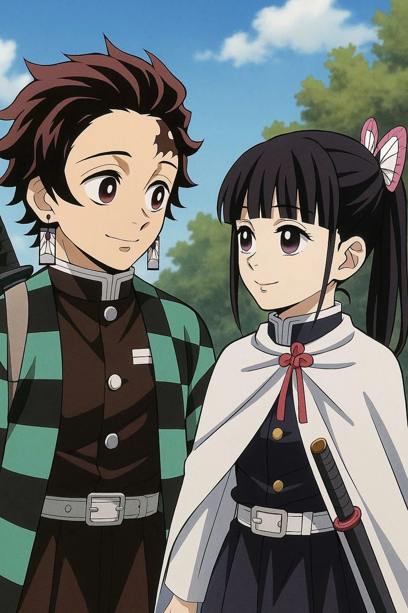 Kanao và Tanjiro tình cảm