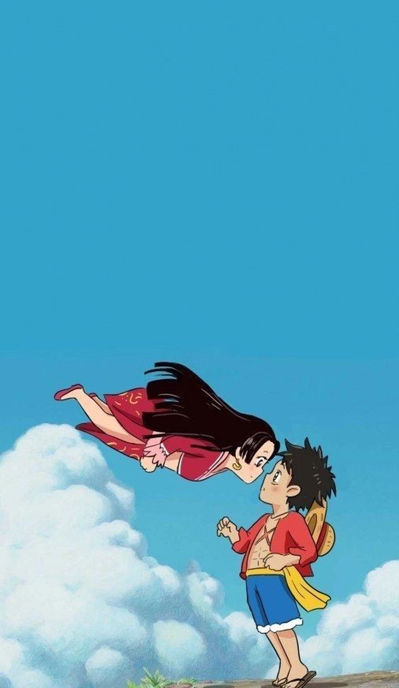 Luffy và Boa Hancock anime ngọt ngào