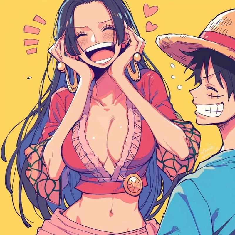 Luffy và Boa Hancock đẹp nhất anime