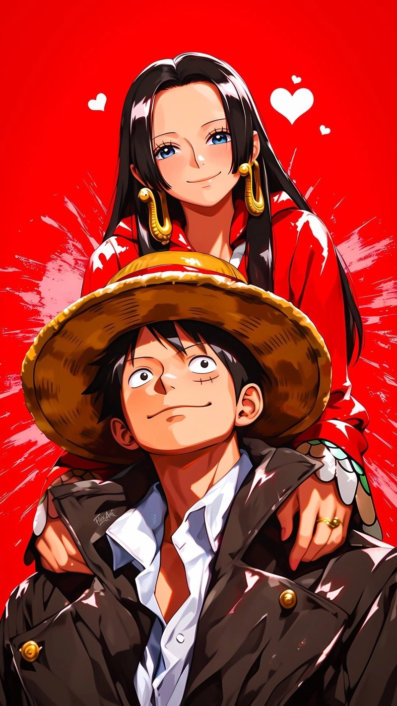 Luffy và Boa Hancock hạnh phúc