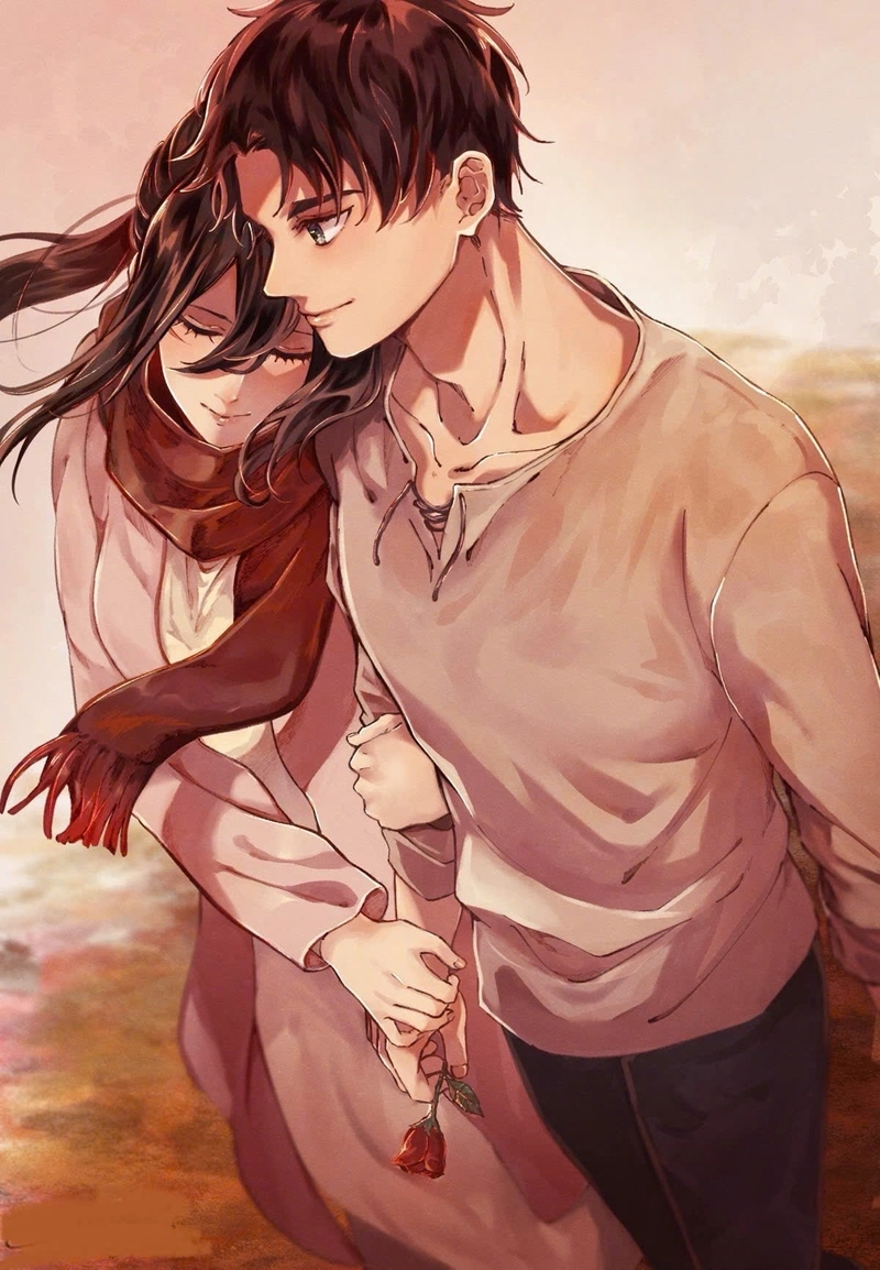 Mikasa và Eren tình cảm lãng mạn