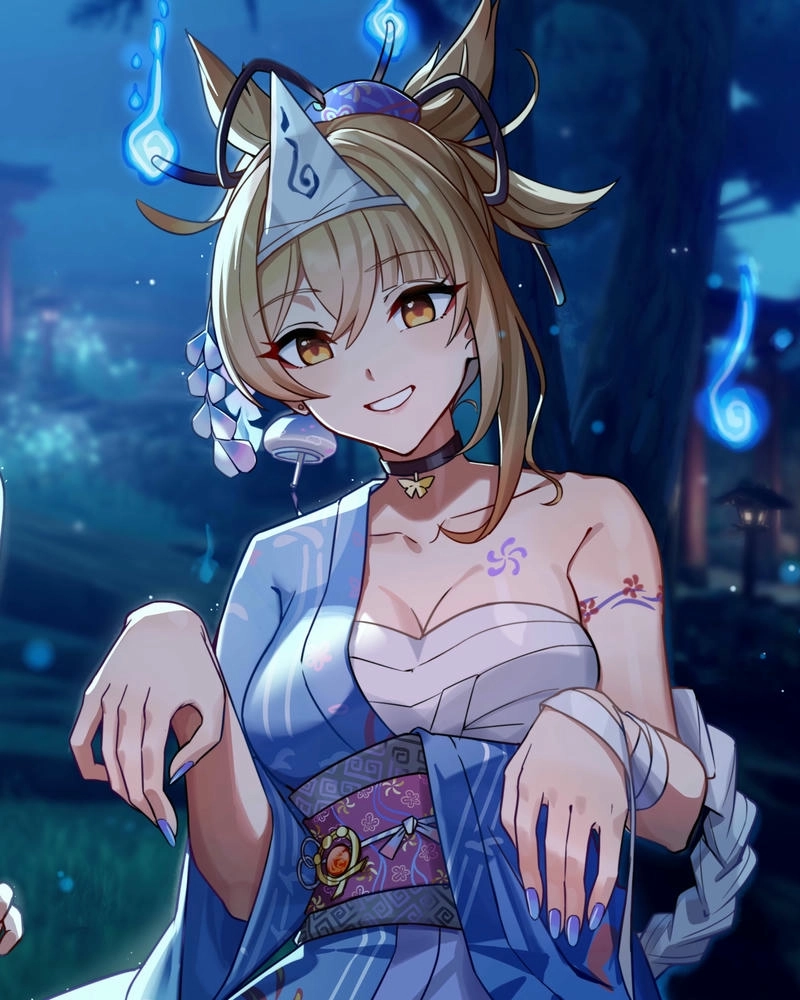 Naganohara Yoimiya đáng yêu xinh xắn