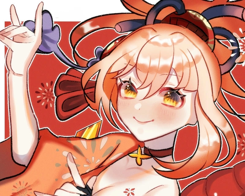 Naganohara Yoimiya dễ thương xinh đẹp