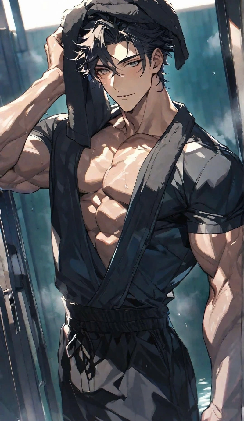 Ảnh anime nam cơ bắp sáu múi 