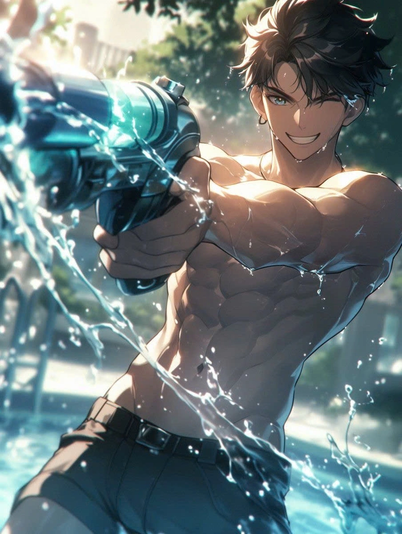 Ảnh nhân vật anime nam 6 múi cơ